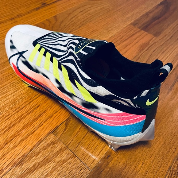 Nike Vapor Edge Elite 360 White Black Multicolor Football Cleats Size 14.5 - Picture 8 of 12